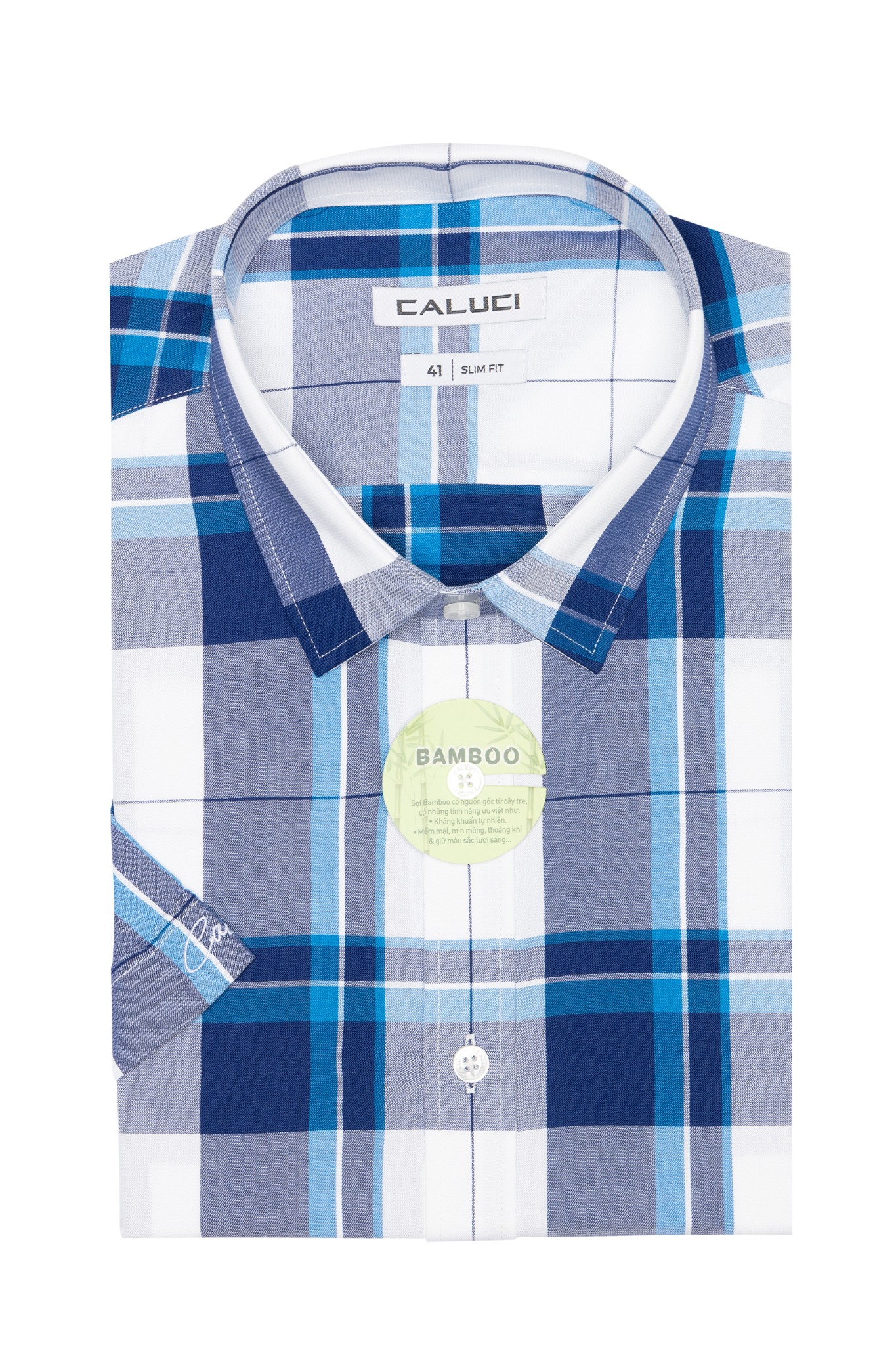 Áo sơ mi nam ngắn tay CALUCI MSS3169S