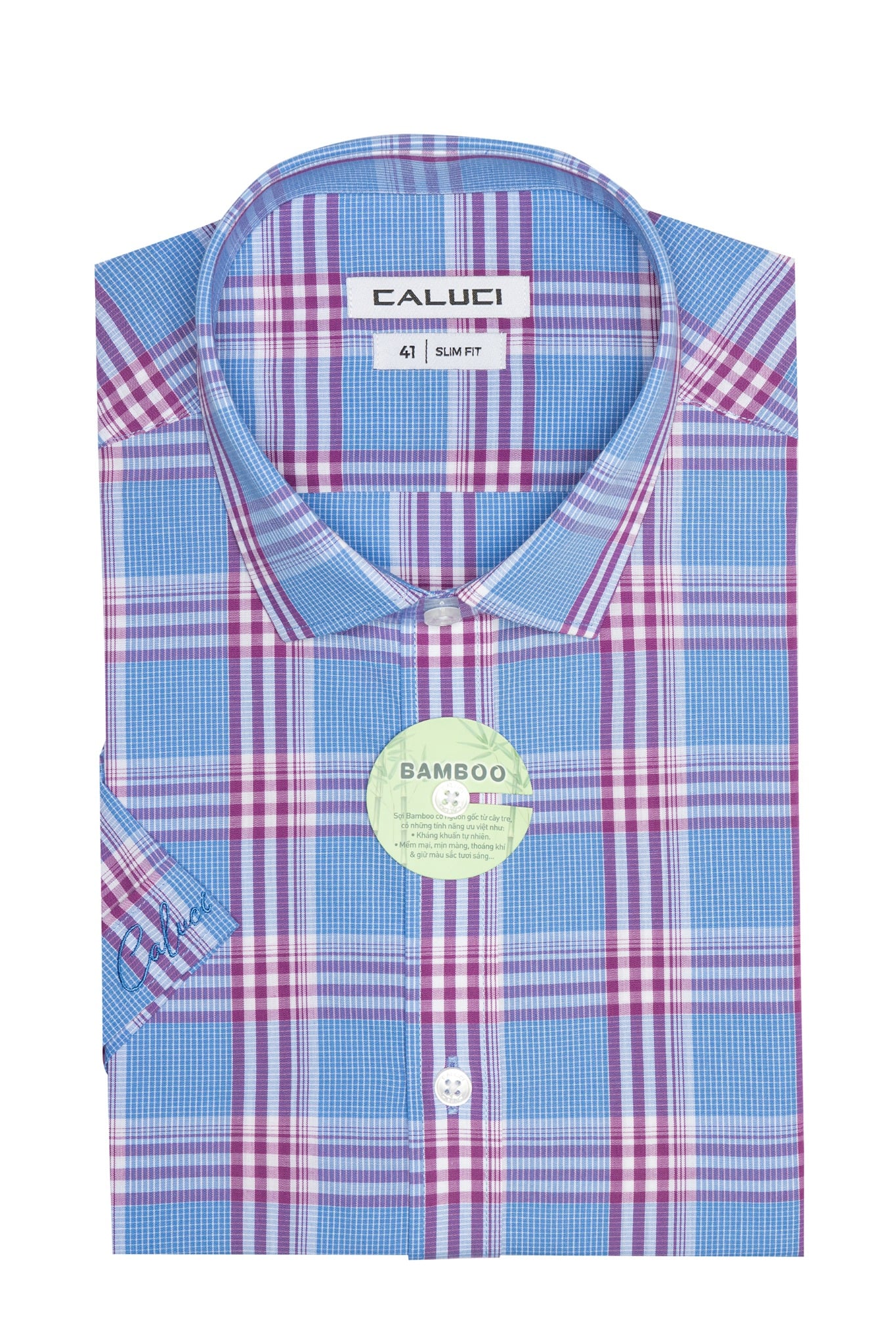 Áo sơ mi nam ngắn tay CALUCI MSS3180S