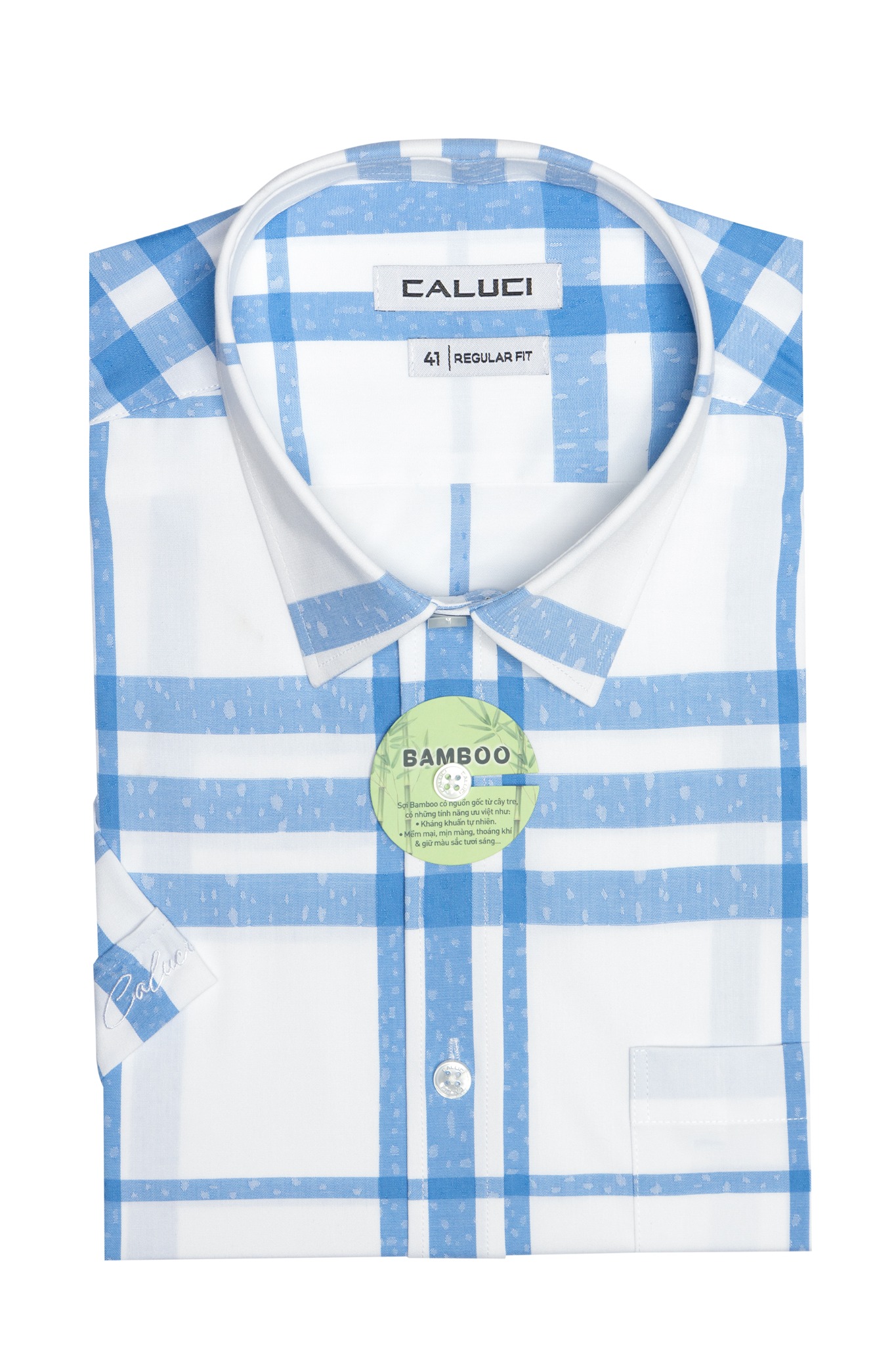 Áo sơ mi nam ngắn tay CALUCI MSS3201R