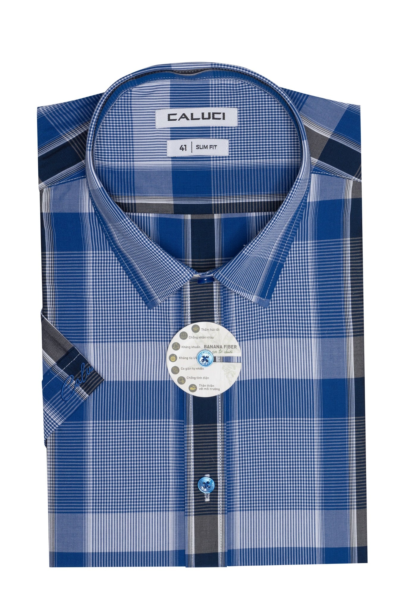 Áo sơ mi nam ngắn tay CALUCI MSS3174S
