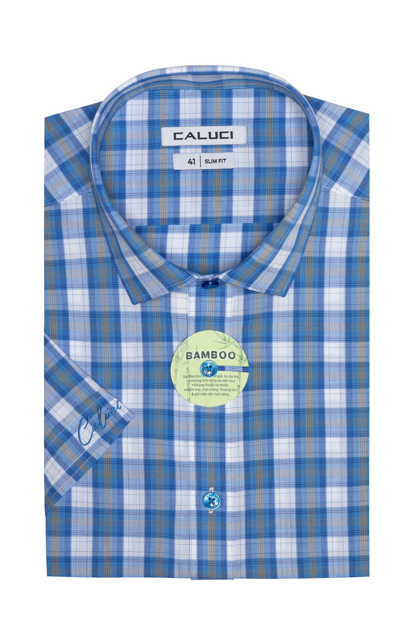 Áo sơ mi nam ngắn tay CALUCI MSS3187S