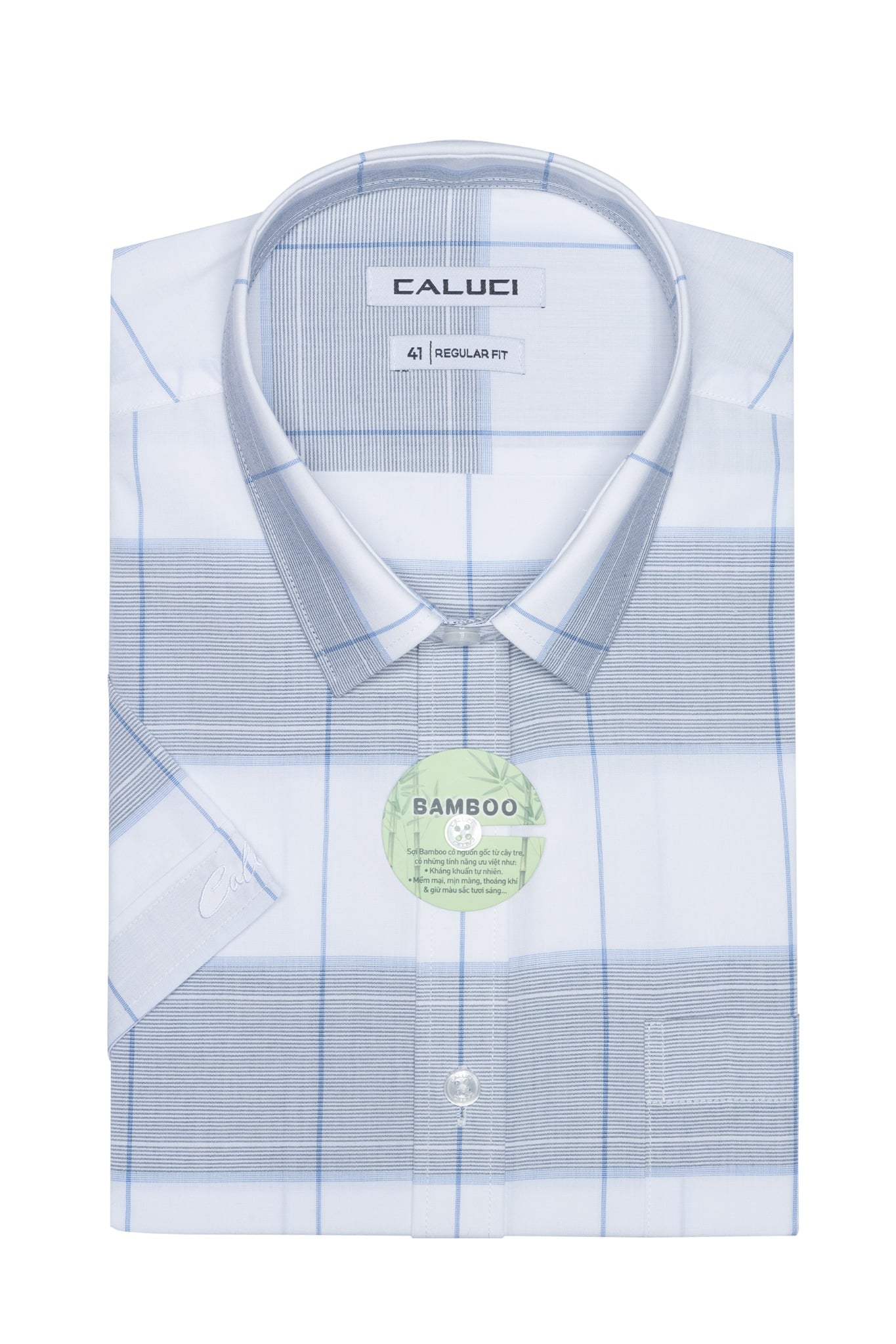 Áo sơ mi nam ngắn tay CALUCI MSS3163R