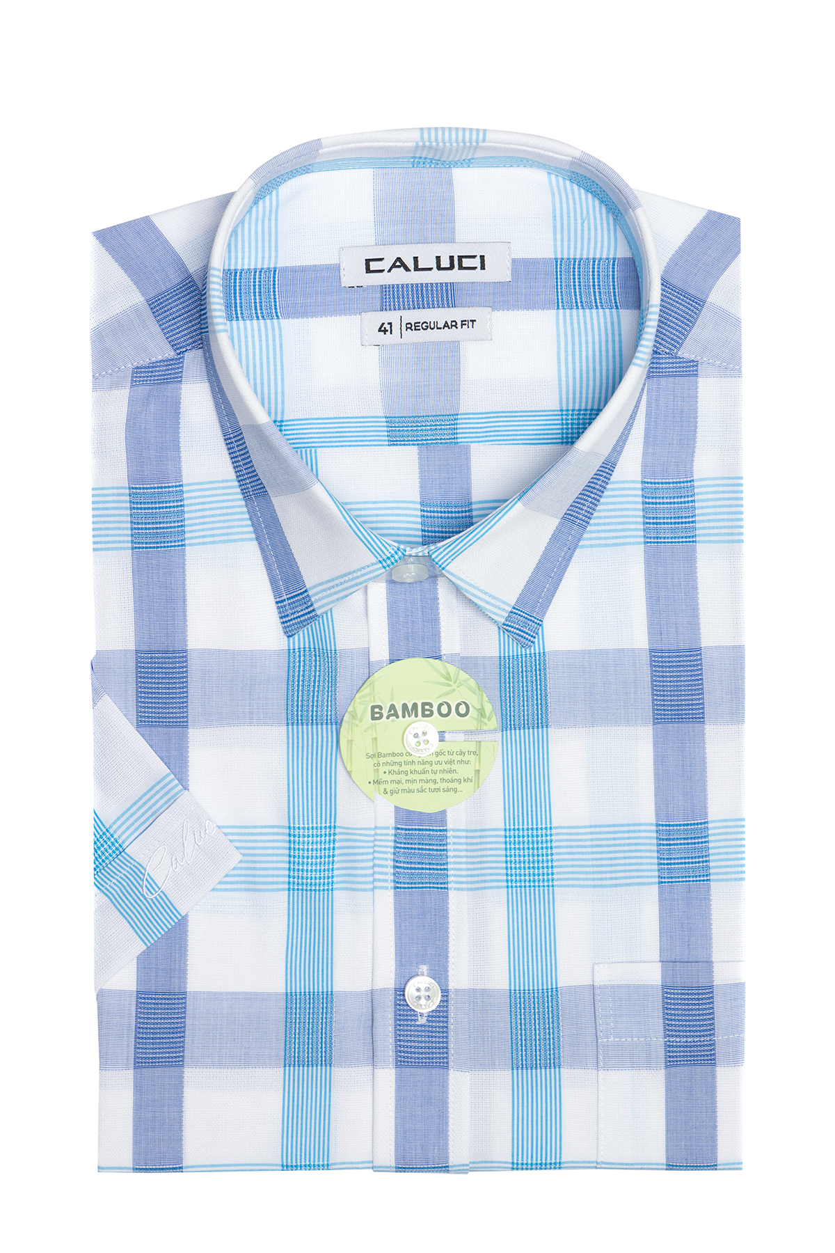 Áo sơ mi nam ngắn tay CALUCI MSS3206R