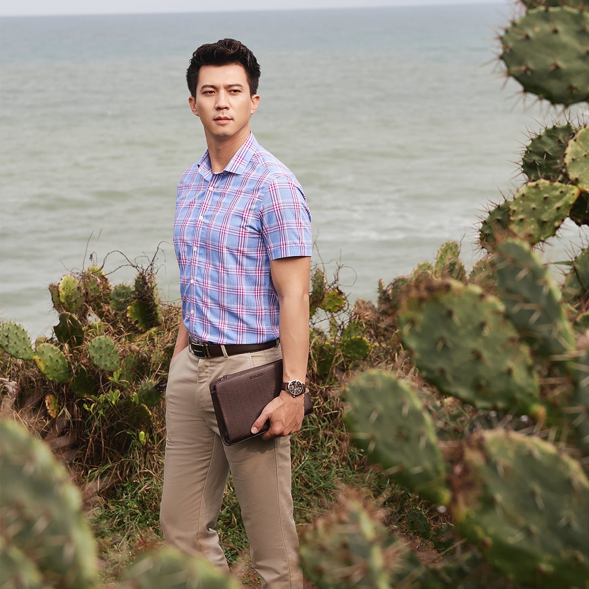 Áo sơ mi nam ngắn tay CALUCI MSS3180S