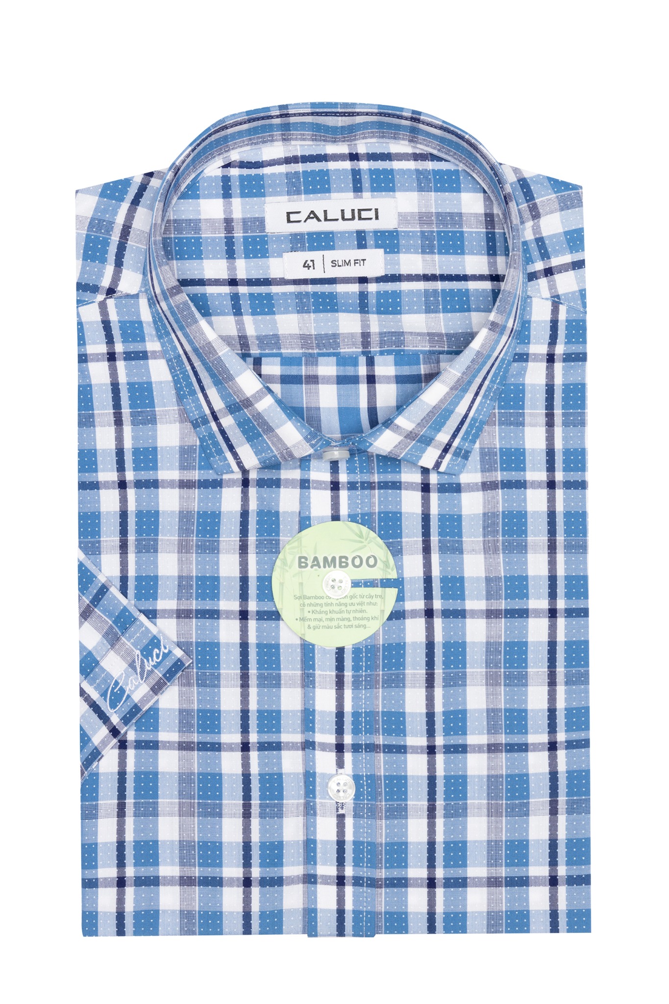 Áo sơ mi nam ngắn tay CALUCI MSS3170S