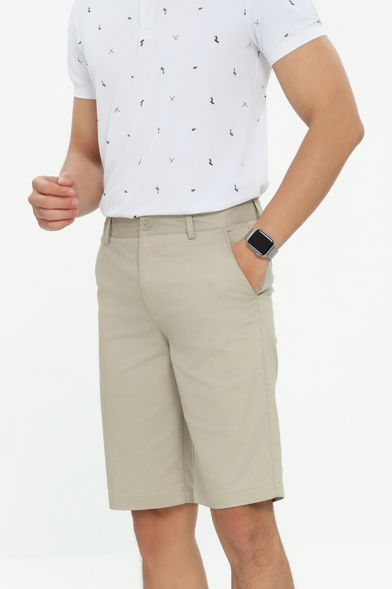 Quần short khaki nam CALUCI MKS422R