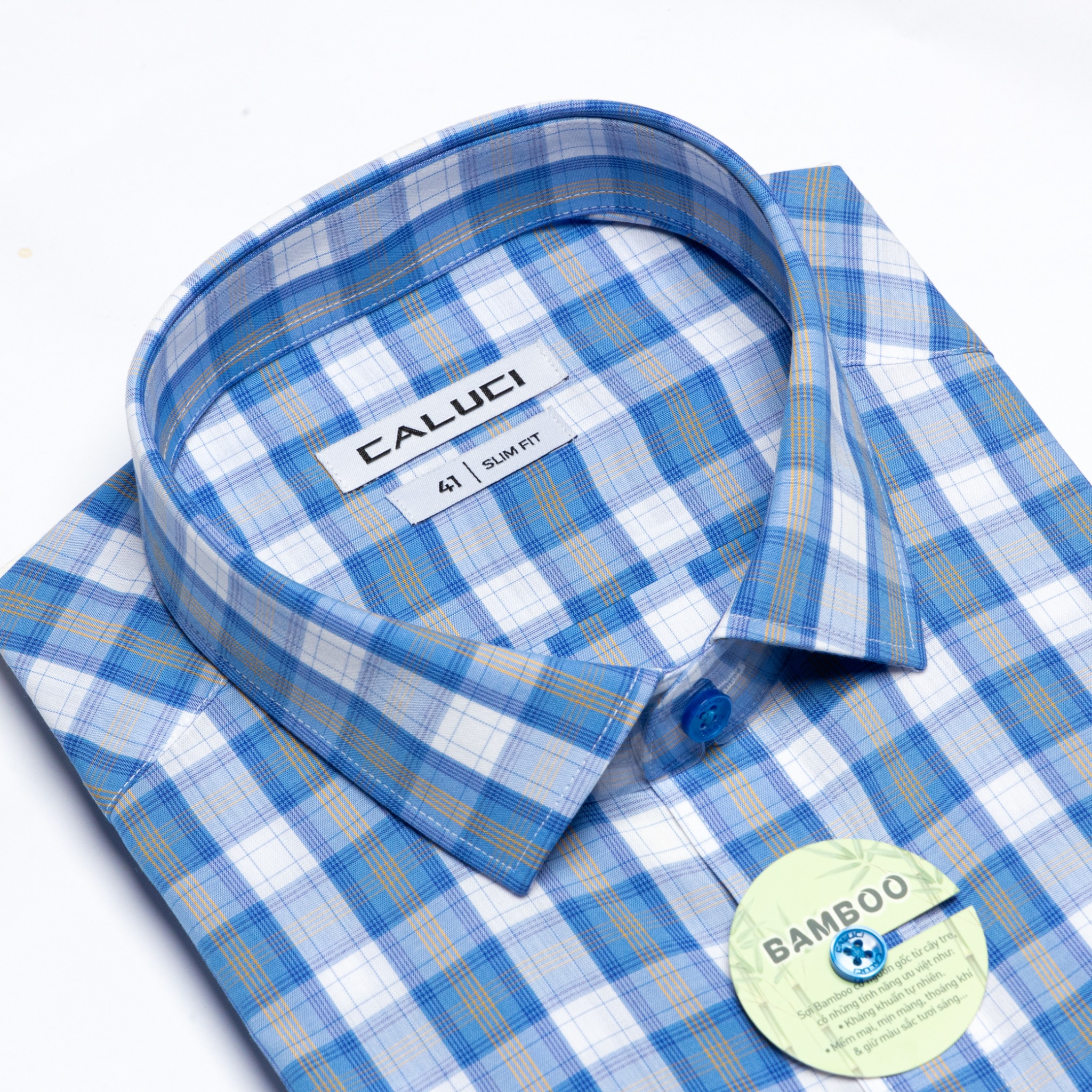 Áo sơ mi nam ngắn tay CALUCI MSS3187S