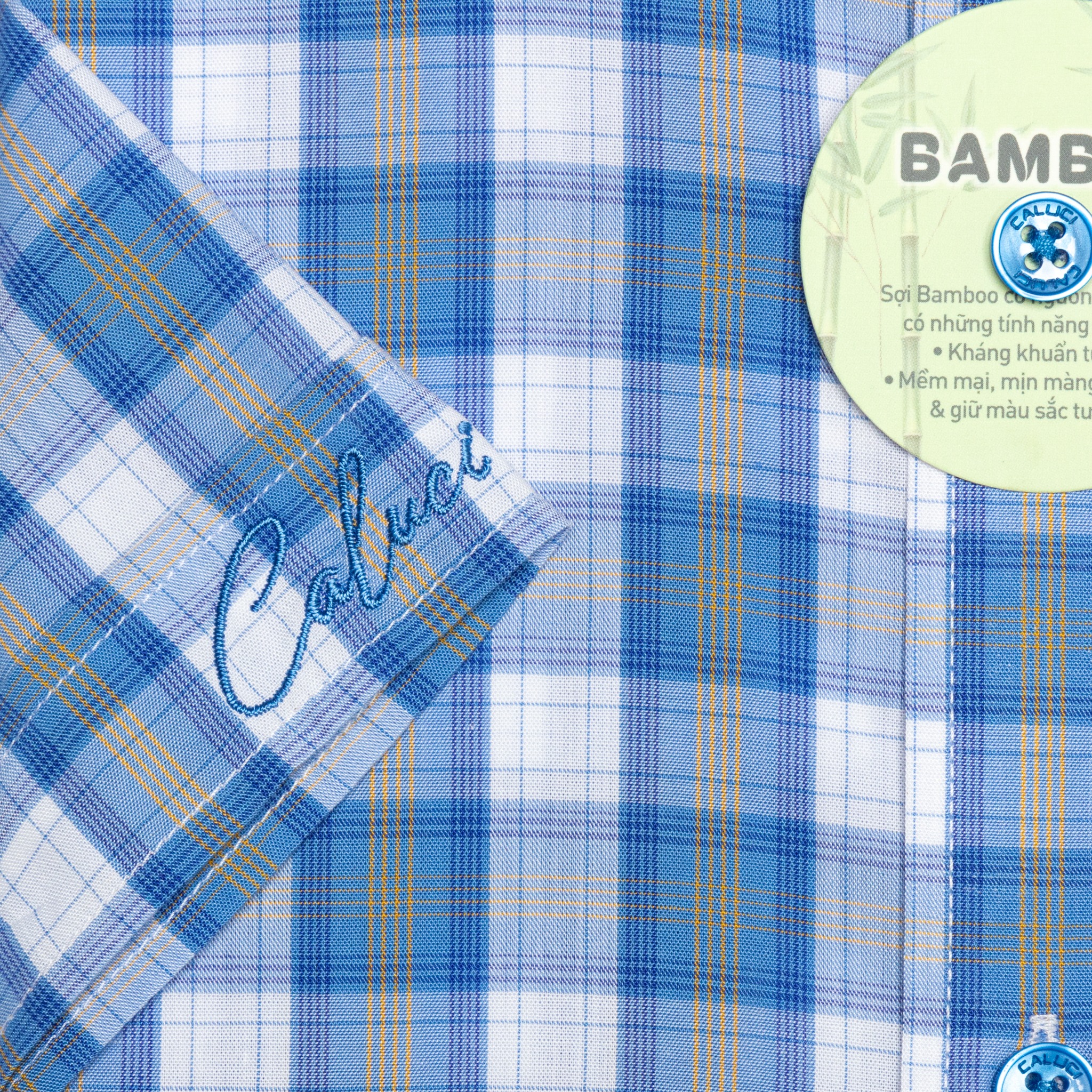 Áo sơ mi nam ngắn tay CALUCI MSS3187S