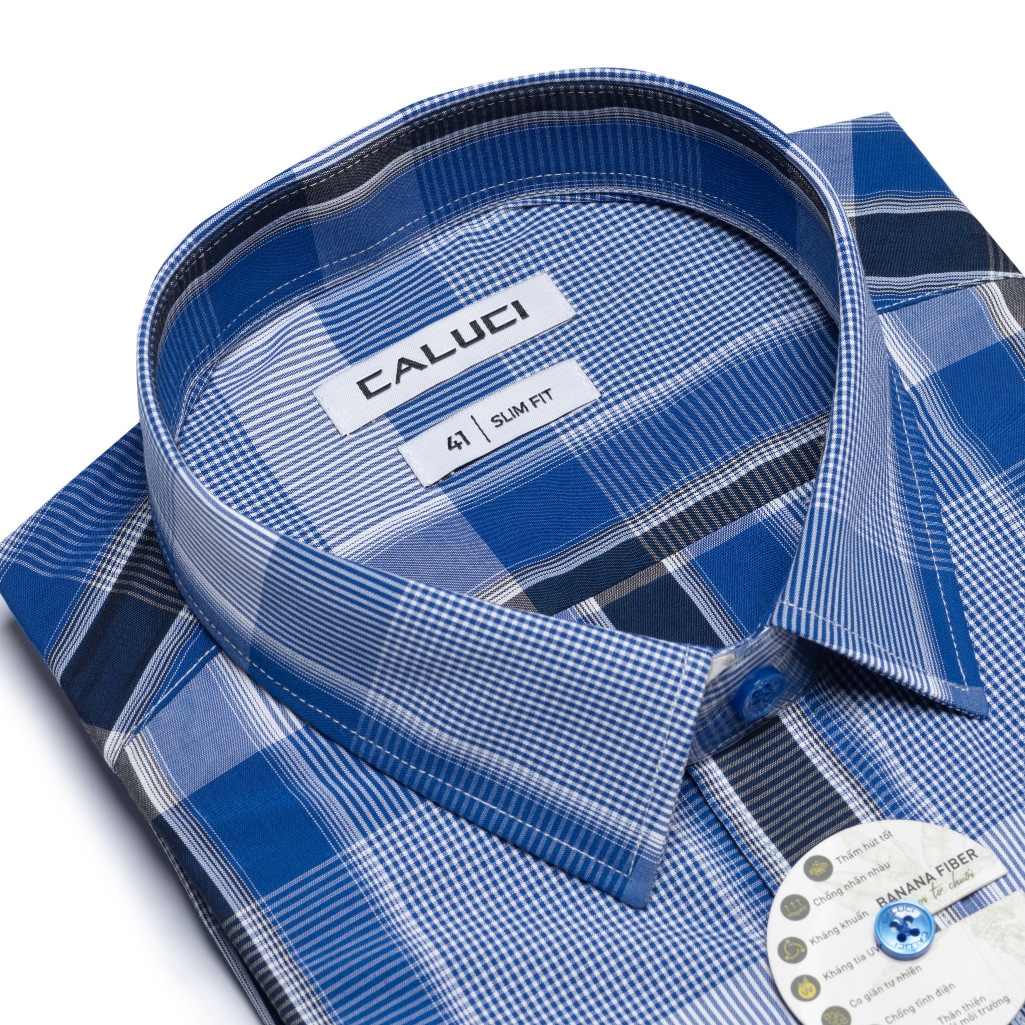 Áo sơ mi nam ngắn tay CALUCI MSS3174S