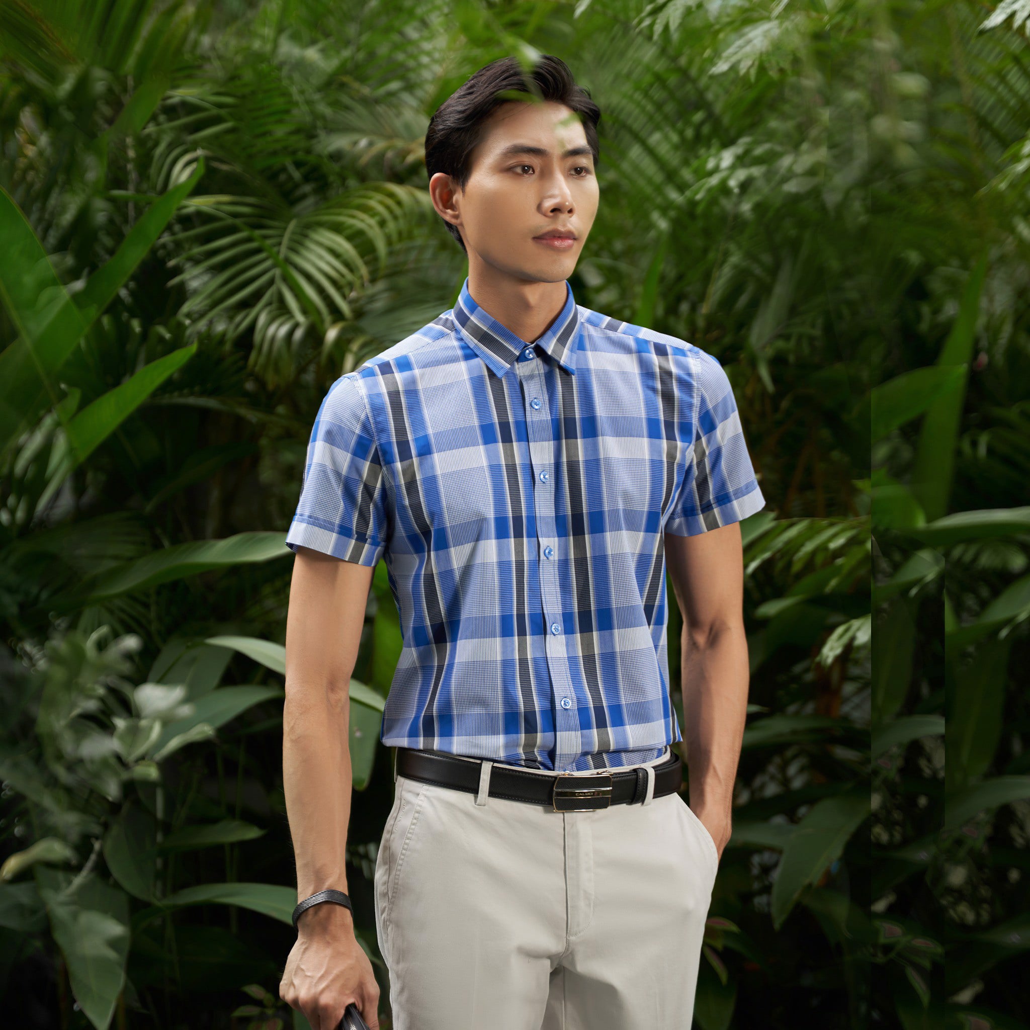 Áo sơ mi nam ngắn tay CALUCI MSS3174S