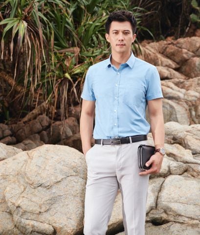 Áo sơ mi nam ngắn tay CALUCI MSS3195R