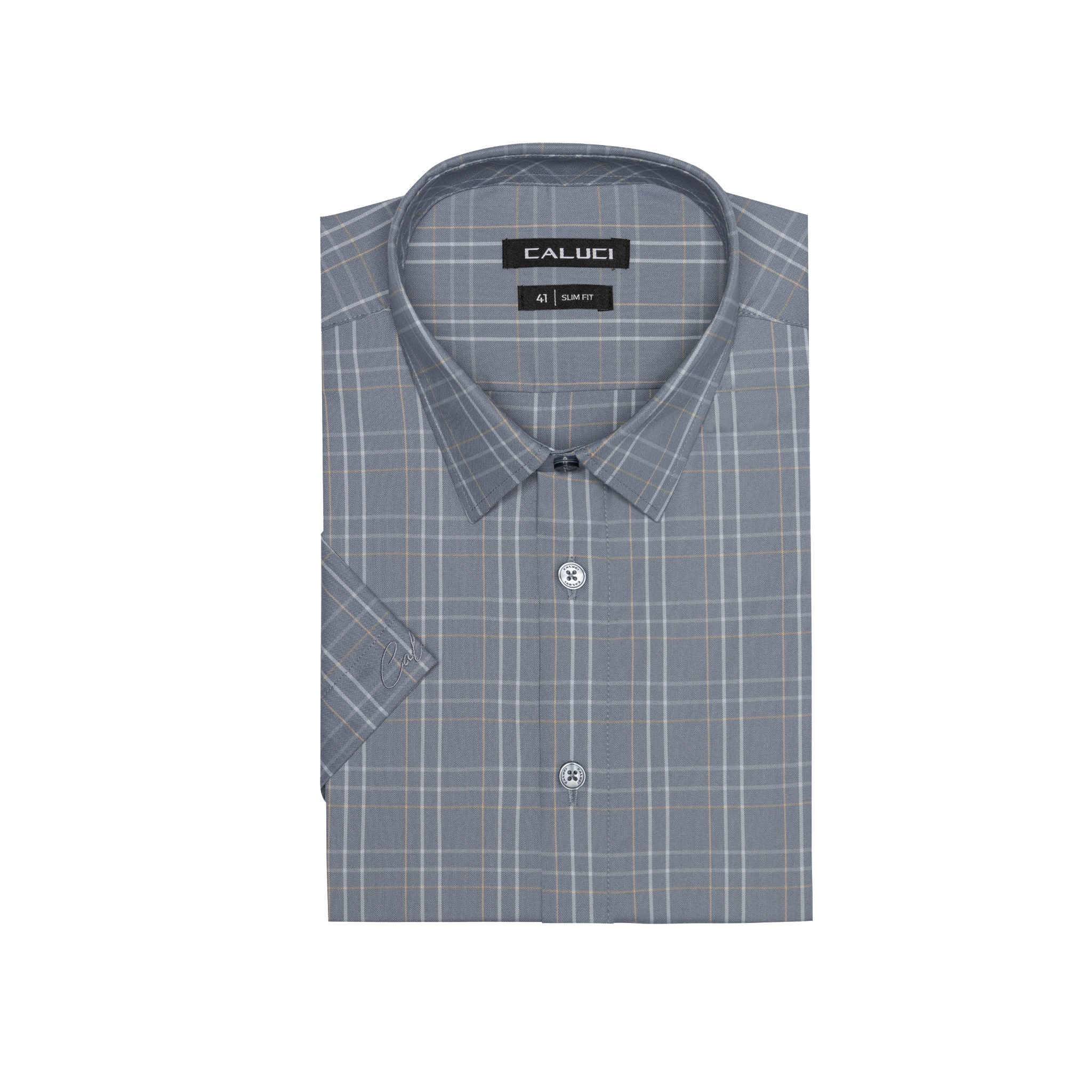 Áo sơ mi nam ngắn tay CALUCI MSS4230S