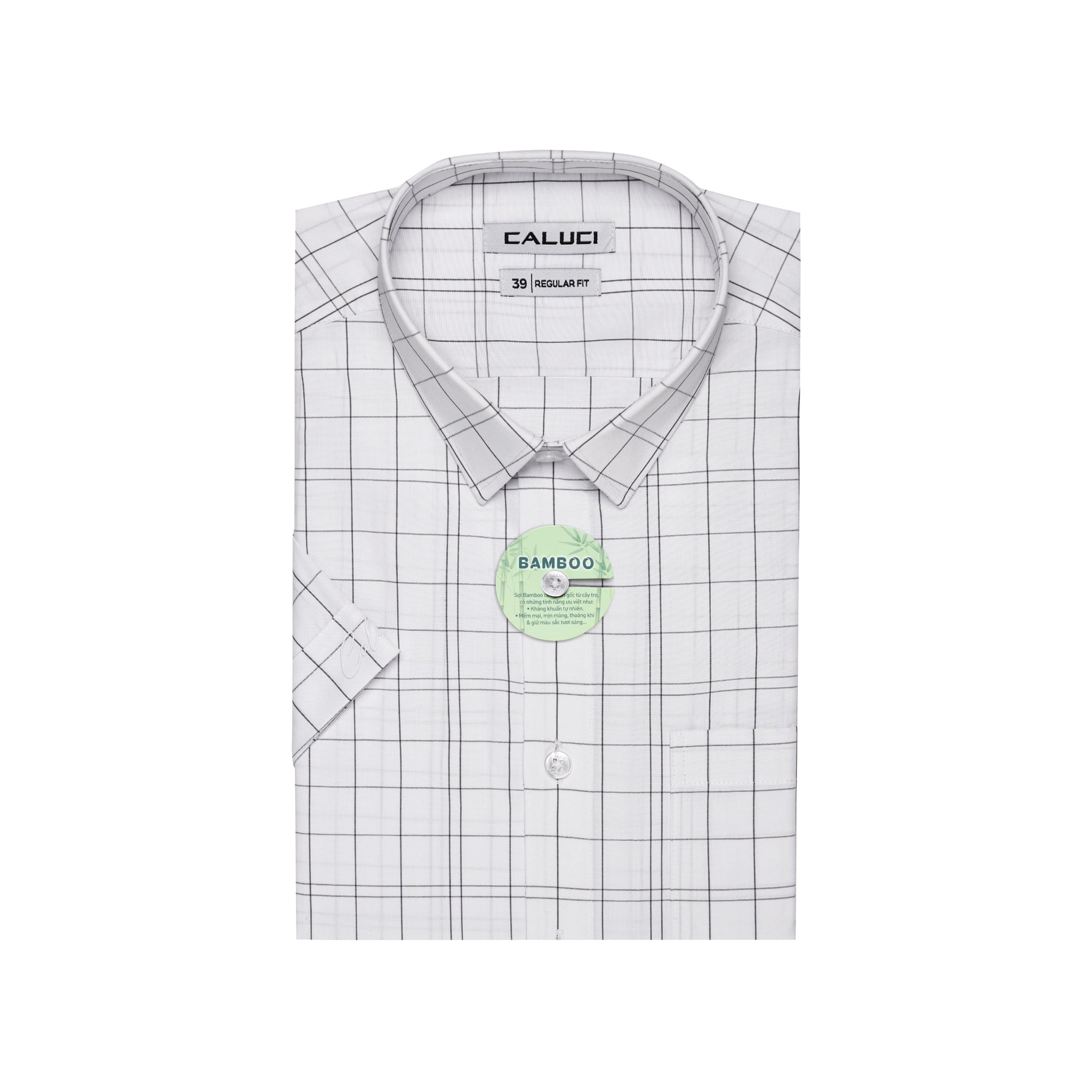 Áo sơ mi nam ngắn tay CALUCI MSS4232R