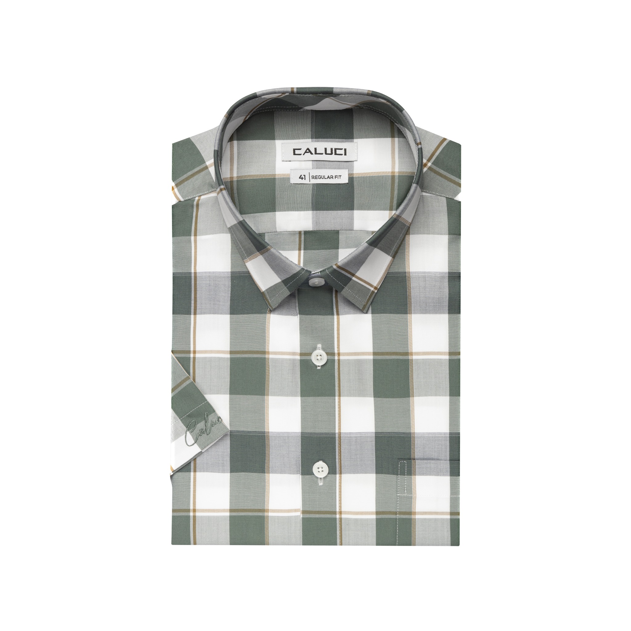 Áo sơ mi nam ngắn tay CALUCI MSS5300R