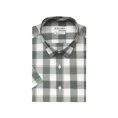 Áo sơ mi nam ngắn tay CALUCI MSS5300R