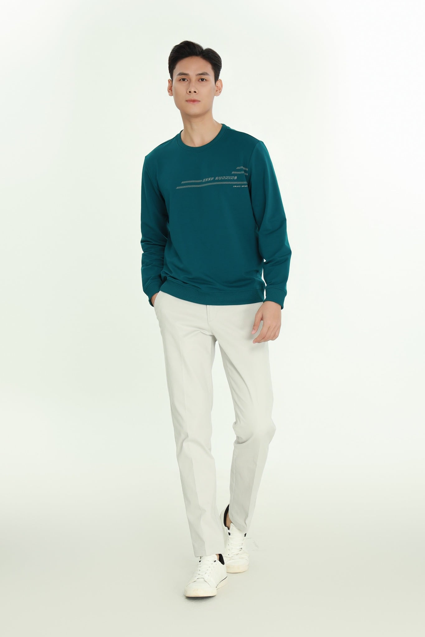 Áo nỉ nam dài tay CALUCI MSW310R