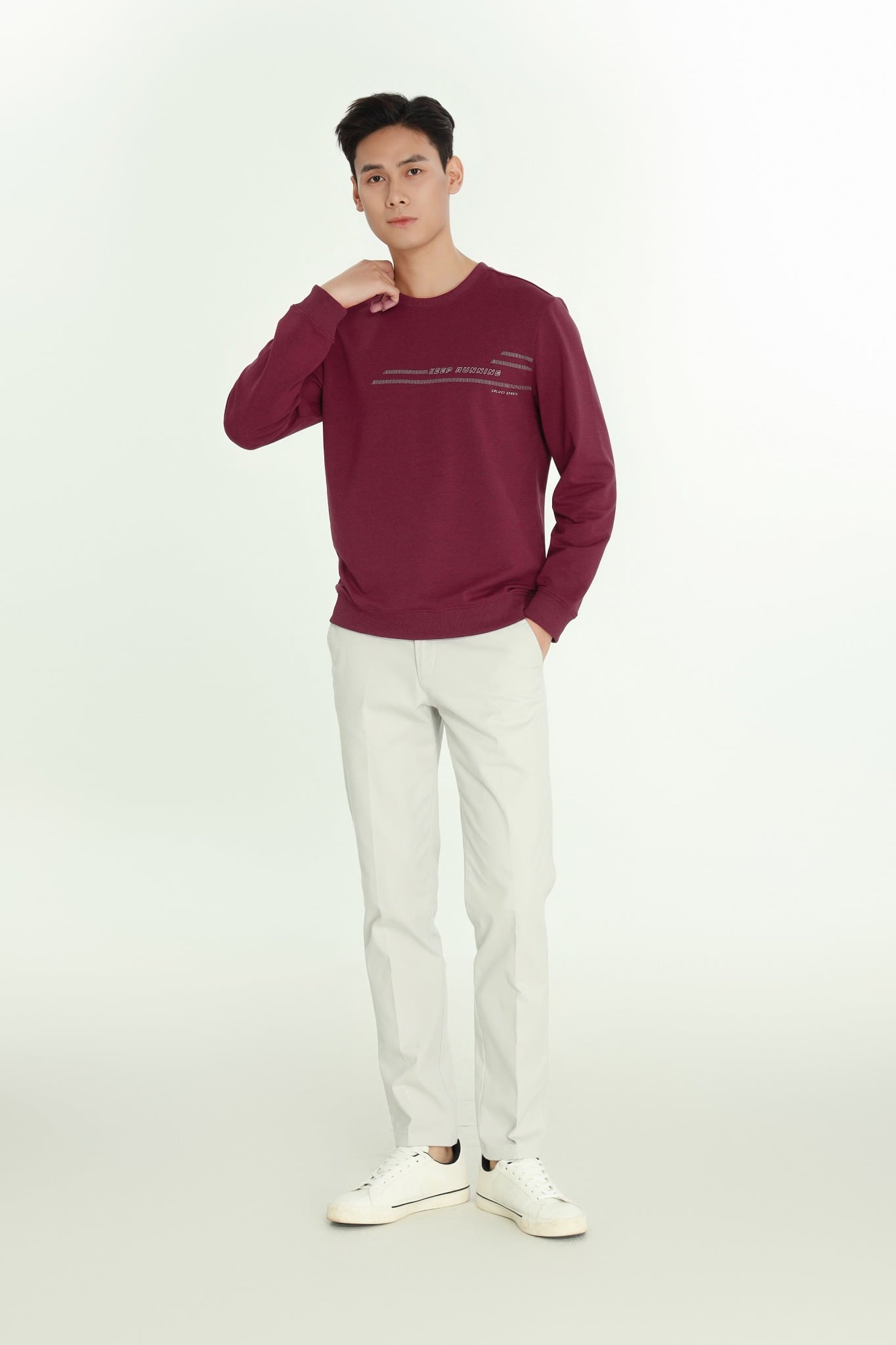 Áo nỉ nam dài tay CALUCI MSW310R