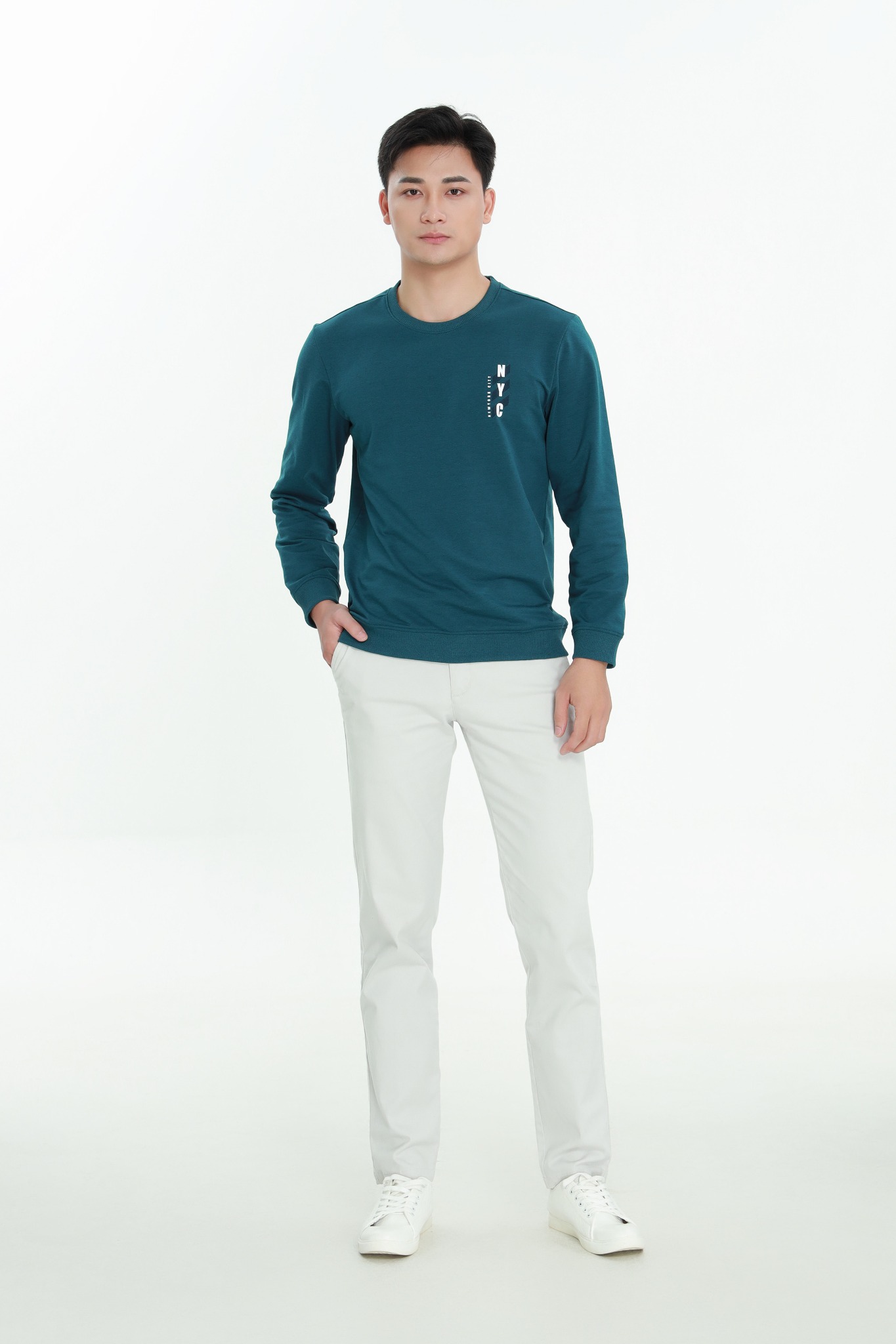 Áo nỉ nam dài tay CALUCI MSW311R