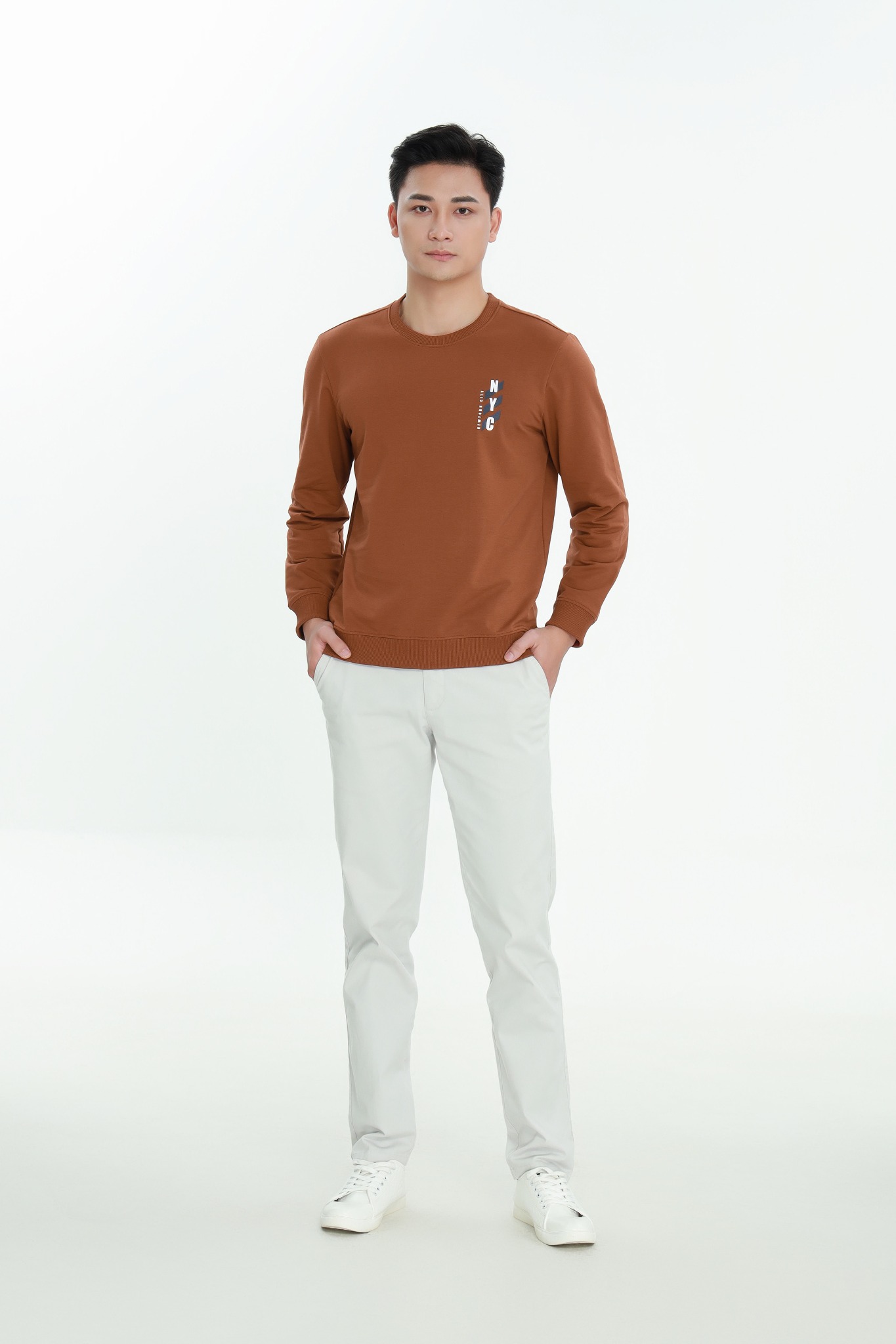 Áo nỉ nam dài tay CALUCI MSW311R