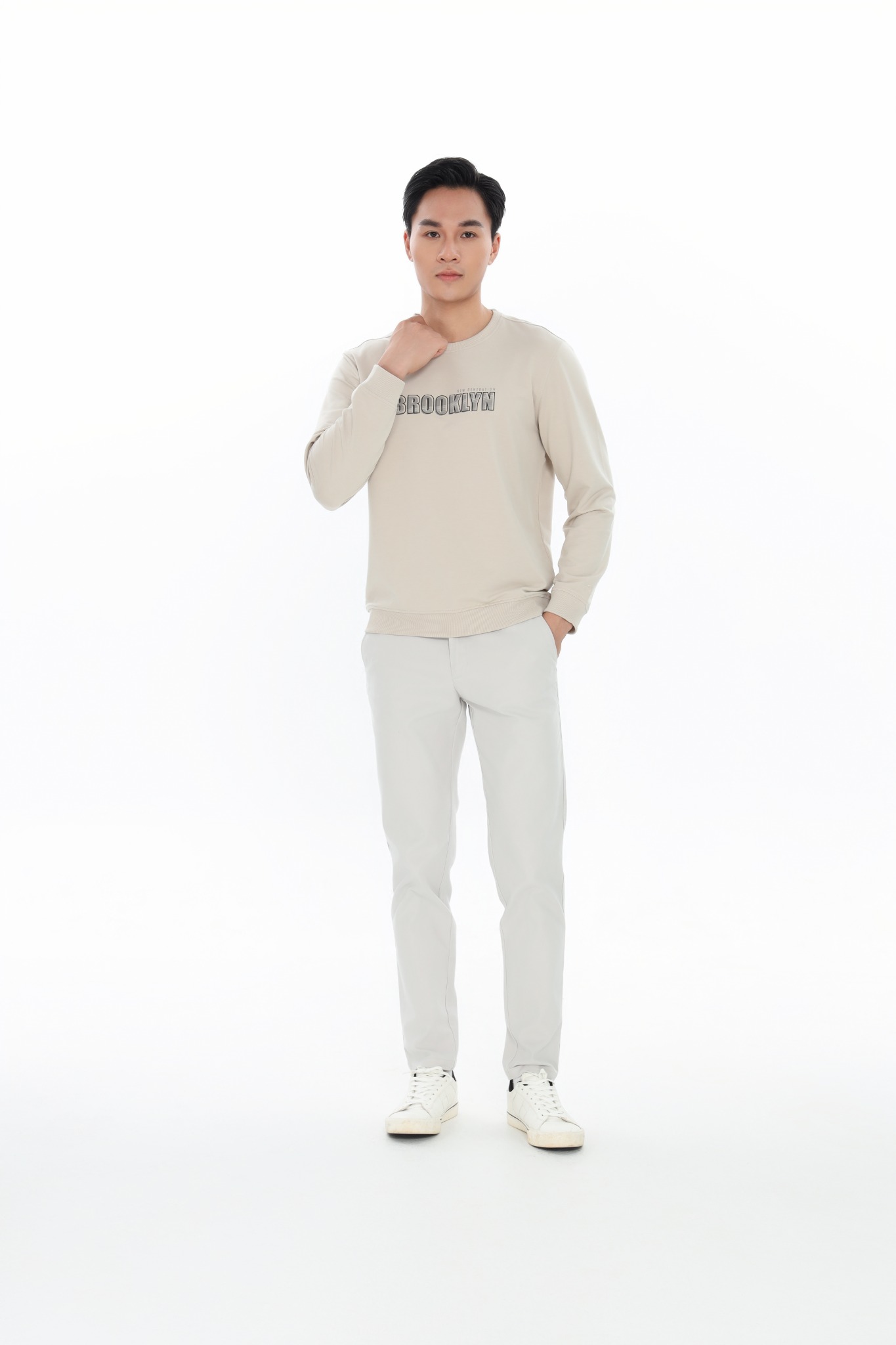 Áo nỉ nam dài tay CALUCI MSW401R