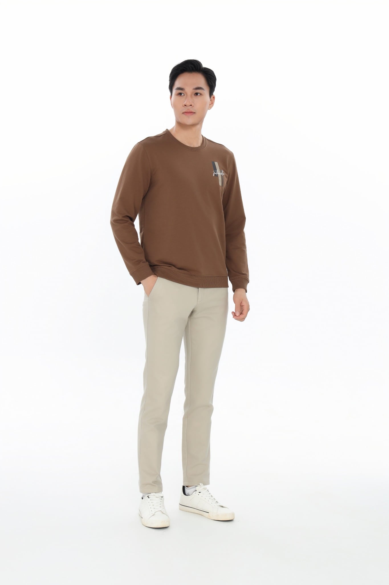 Áo nỉ nam dài tay CALUCI MSW401R