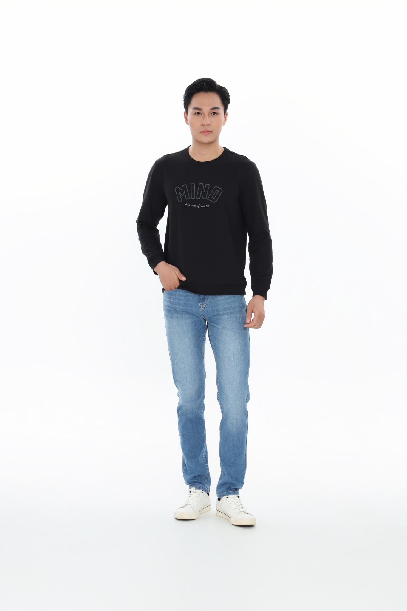 Áo nỉ nam dài tay CALUCI MSW402R