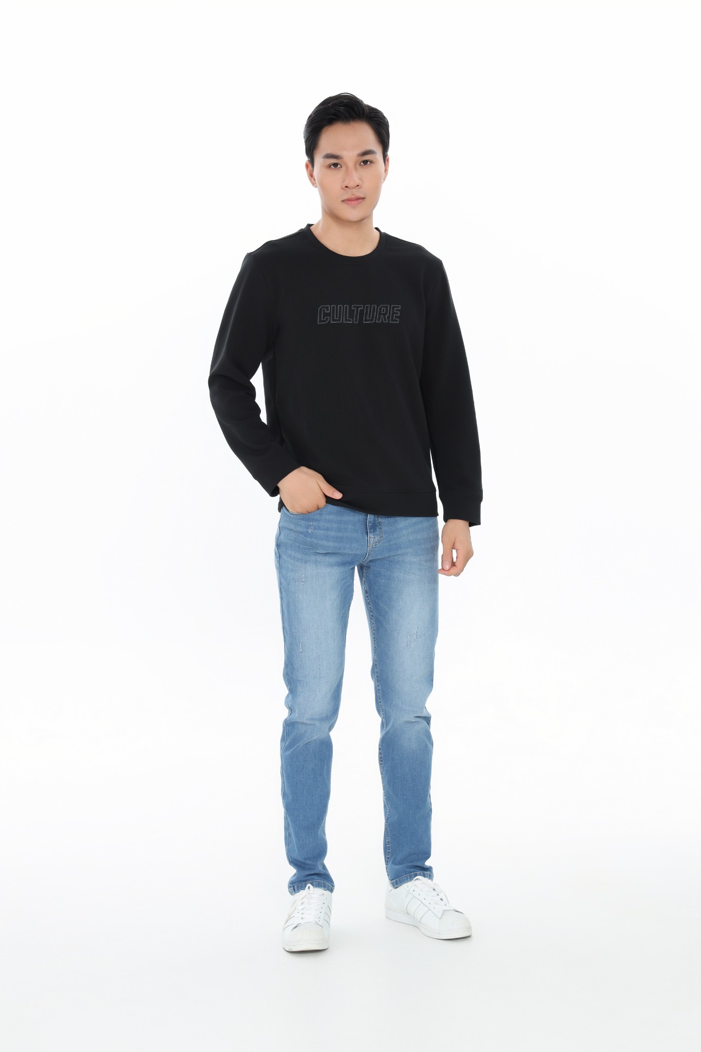 Áo nỉ nam dài tay CALUCI MSW404R