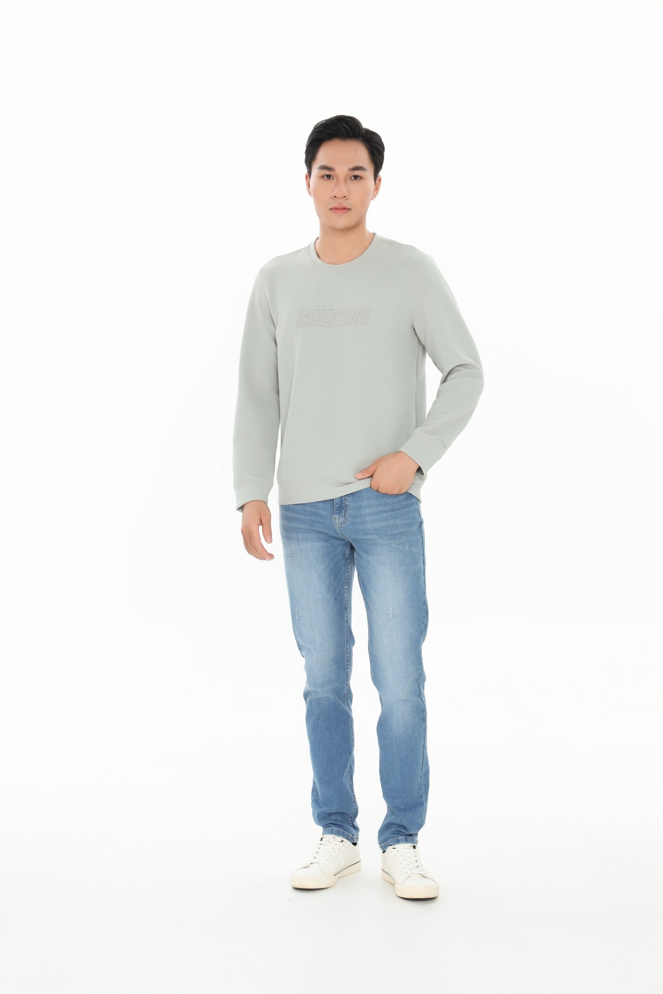 Áo nỉ nam dài tay CALUCI MSW404R