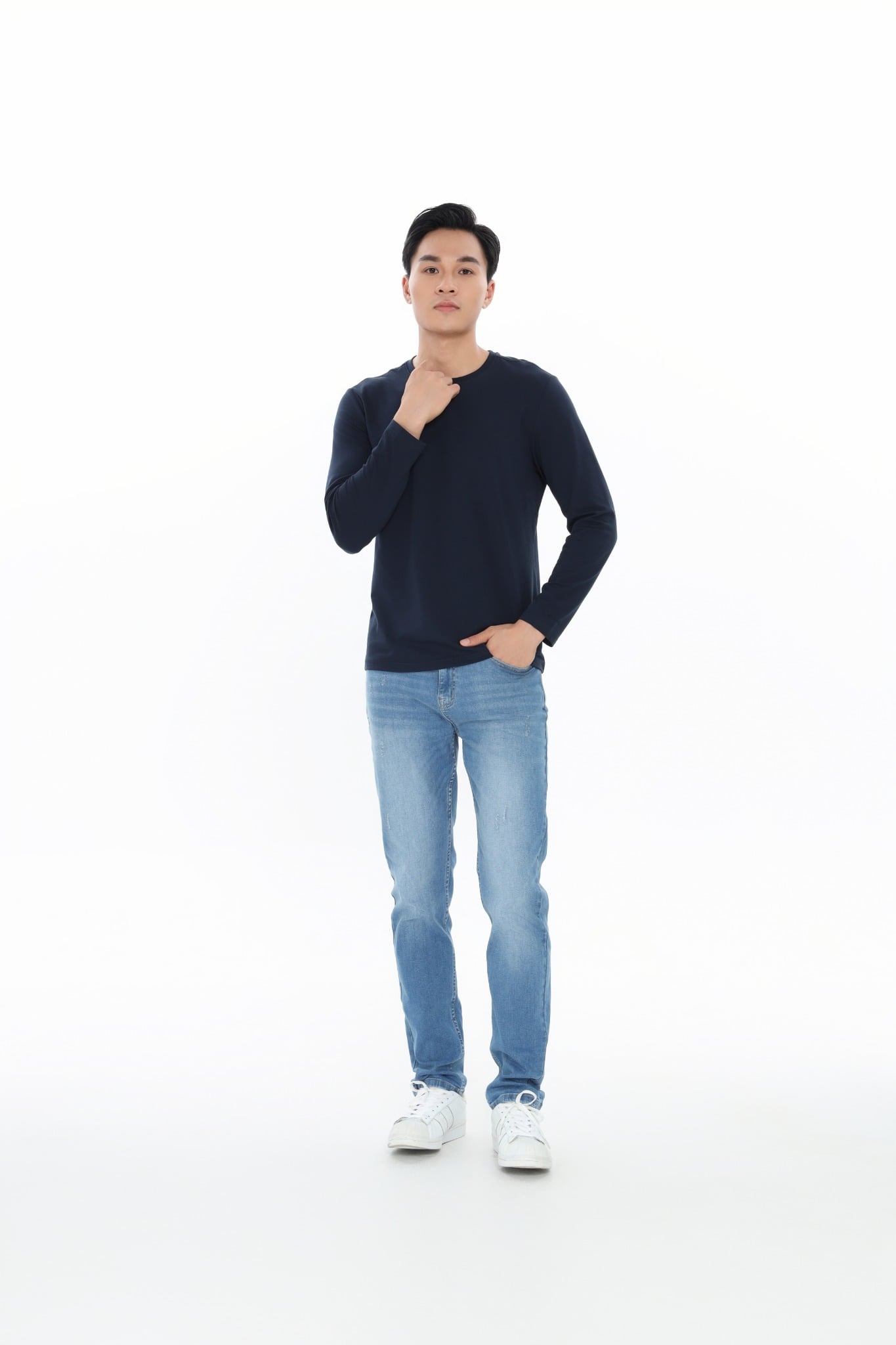 Áo phông nam dài tay CALUCI MTL401S