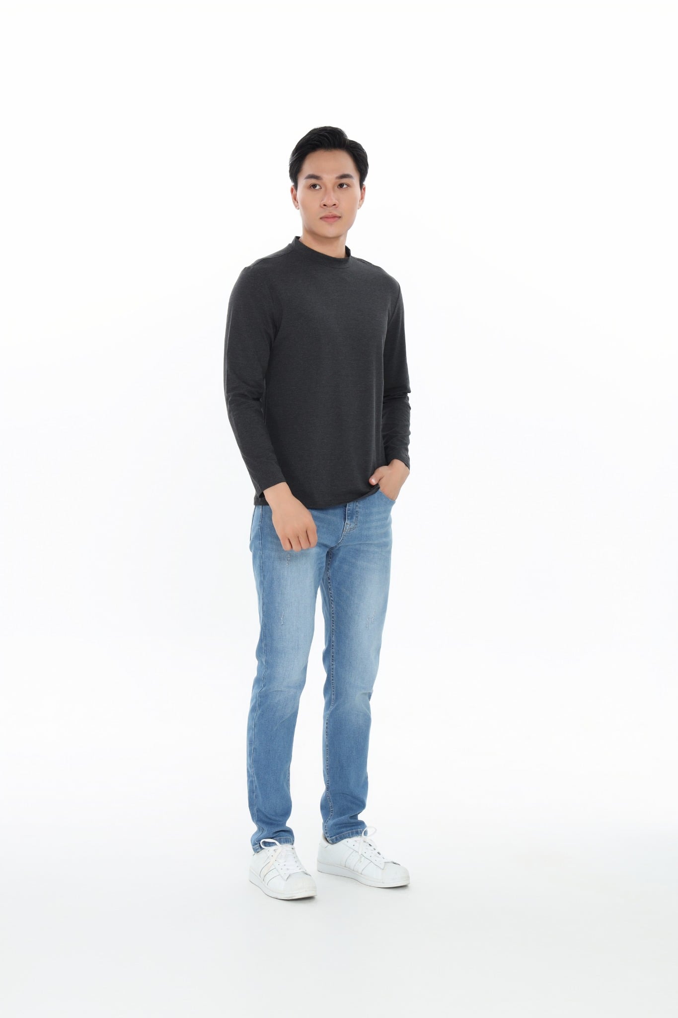 Áo phông nam dài tay CALUCI MTL402S