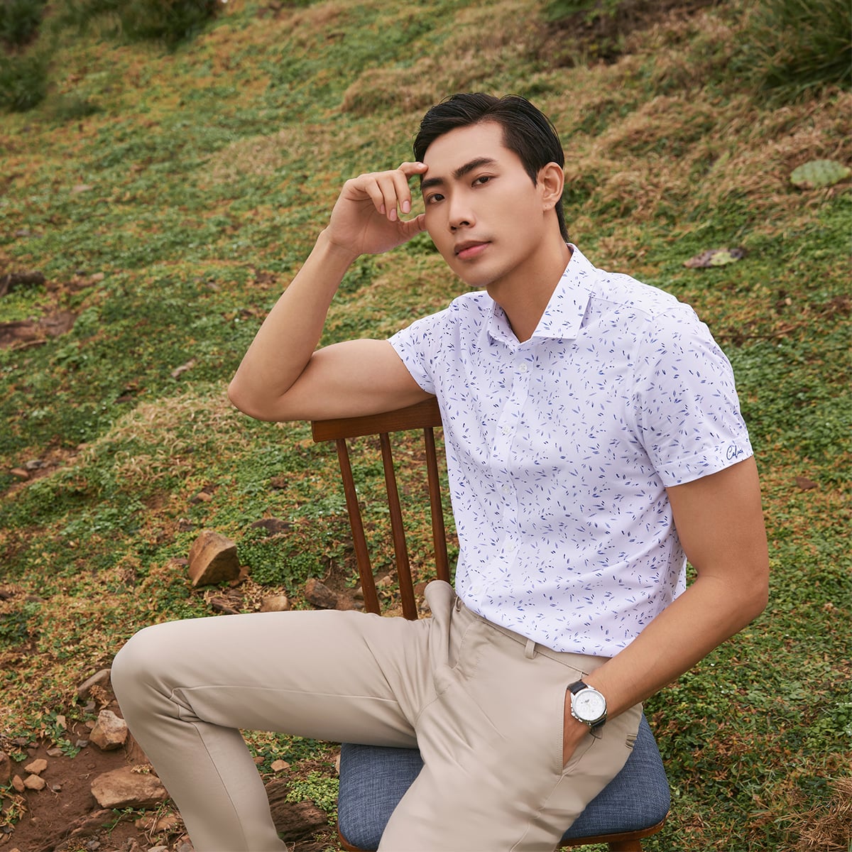 Áo sơ mi nam ngắn tay CALUCI MSS3151S