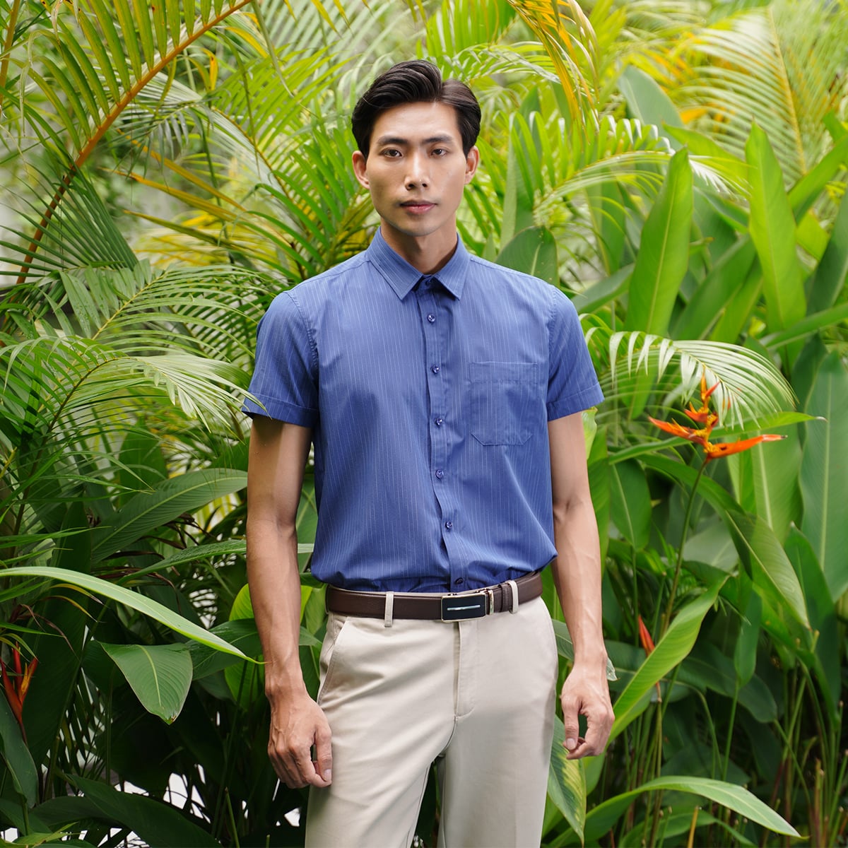 Áo sơ mi nam ngắn tay CALUCI MSS3164R