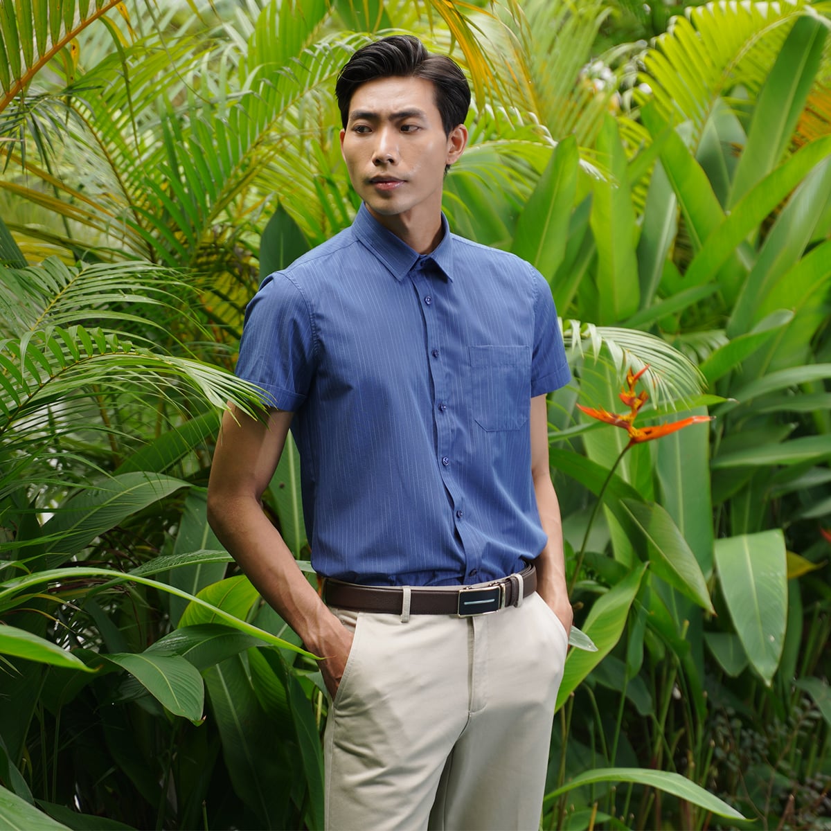 Áo sơ mi nam ngắn tay CALUCI MSS3164R