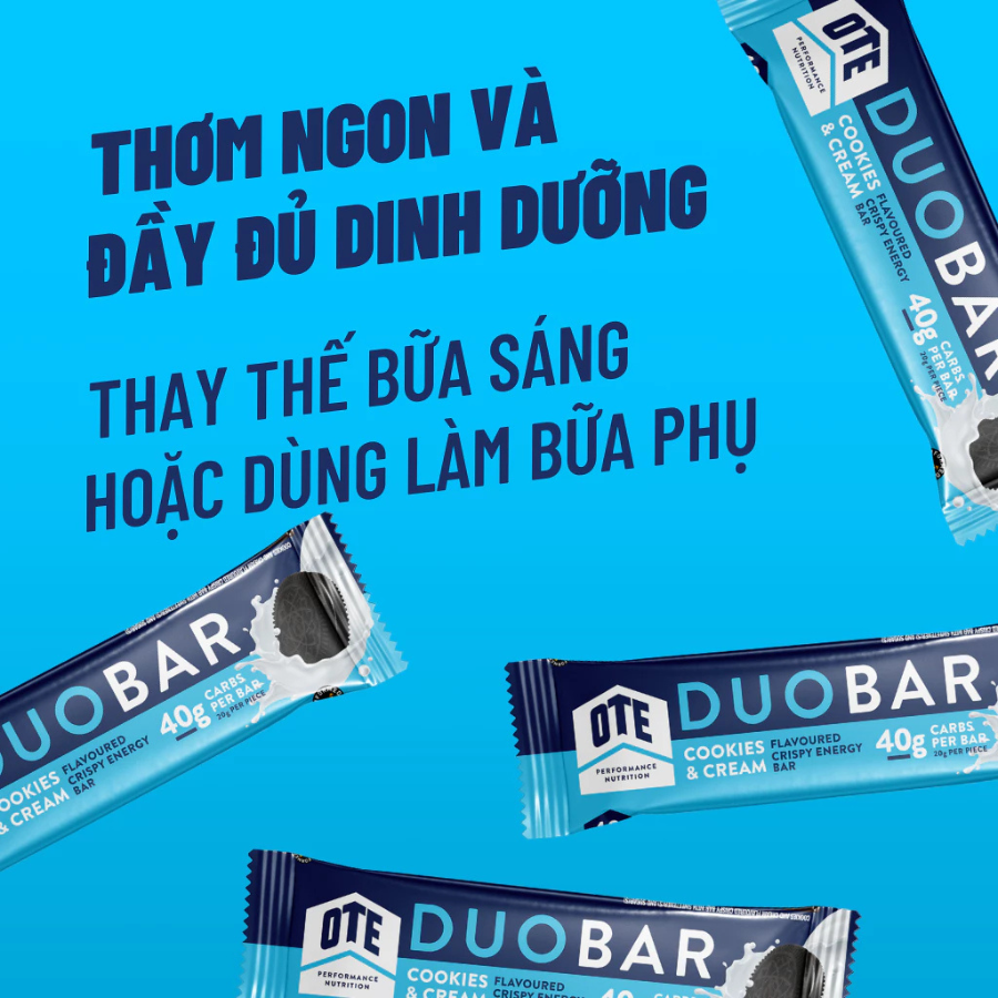  Thực phẩm bổ sung OTE Energy Sports Duo Bar - vị bánh quy và kem 