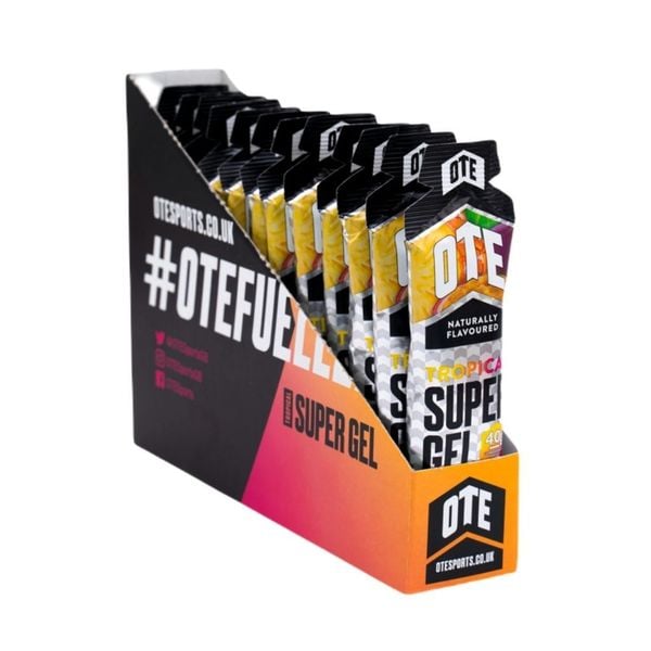  Pack 12 gói OTE Super Gel Tropical - Thanh Năng Lượng Dạng Lỏng Dễ Ăn, Hương Vị Tự Nhiên, Dễ Dàng Tiêu Hóa 