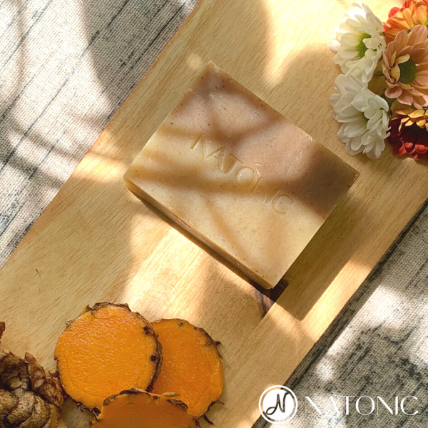  Xà bông Nghệ Vàng, Hoa Cúc - Mờ thâm mụn, da láng mịn - Tặng kèm túi vải Sisal tạo bọt & tẩy tế bào chết - Hộp 100g 