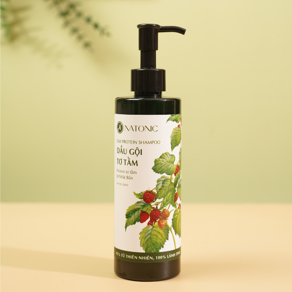  Dầu gội Tơ tằm Natonic - Ngăn rụng tóc, sạch gàu ngứa - Chai 200ml 