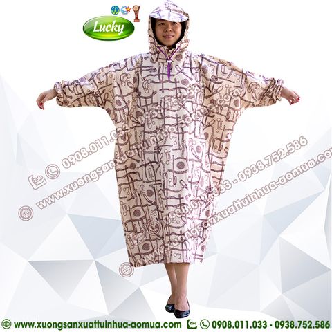 ÁO MƯA BÍT HÔNG VẢI THỜI TRANG