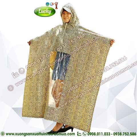 ÁO MƯA RỘNG KHỔ HỌA TIẾT DA BÁO