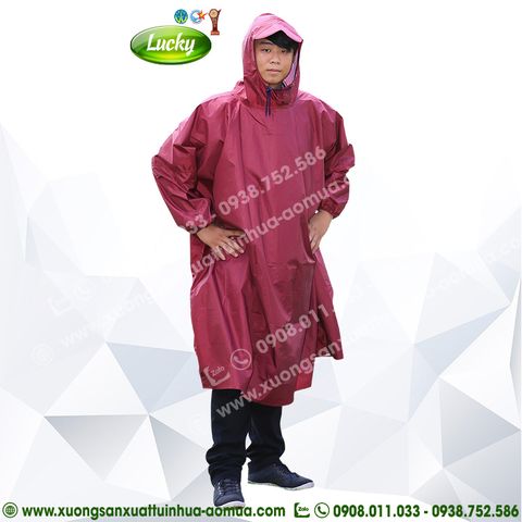 ÁO MƯA BÍT HÔNG ĐỎ ĐÔ