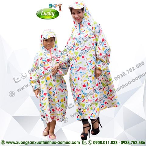 ÁO MƯA BÍT HÔNG MẸ VÀ BÉ THỜI TRANG