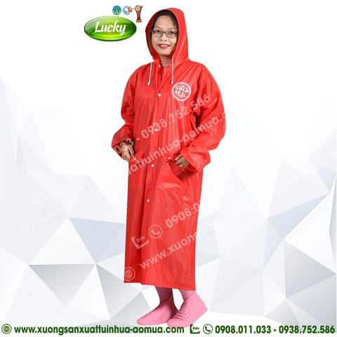 ÁO MƯA MĂNG TÔ ĐỎ