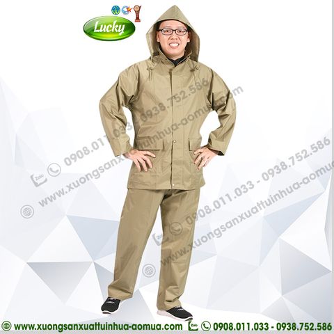 BỘ QUẦN ÁO MƯA VẢI CỎ ÚA