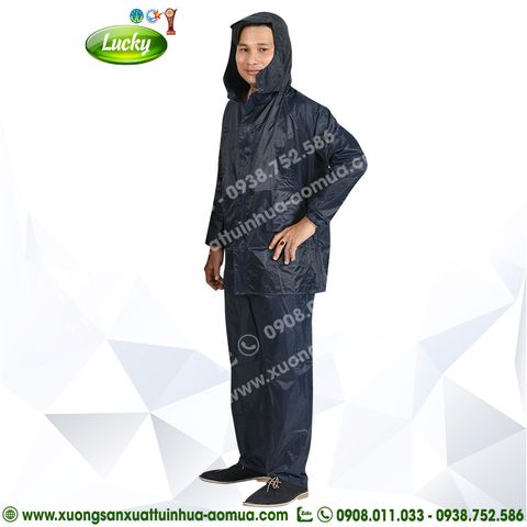 BỘ QUẦN ÁO MƯA VẢI XANH ĐEN