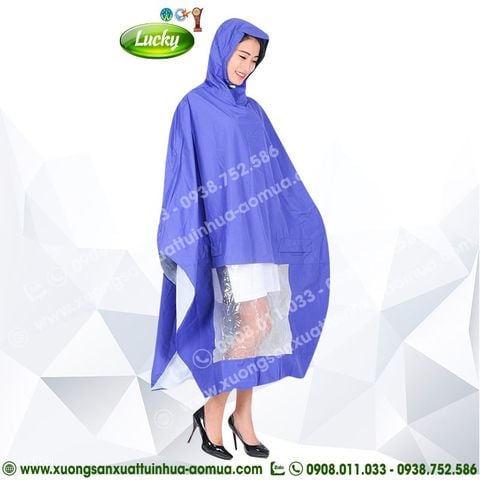 ÁO MƯA CHỮ A XANH DƯƠNG