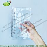 BAO SỔ CÒNG TÚI ZIP 6 LỖ NHỰA TRONG SUỐT