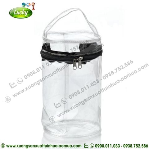 TÚI TRONG SUỐT DÂY KÉO ĐEN HÌNH TRỤ