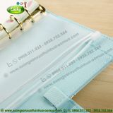 BAO SỔ CÒNG TÚI ZIP A6 6 LỖ TRONG SUỐT (CÓ KHÓA KÉO)