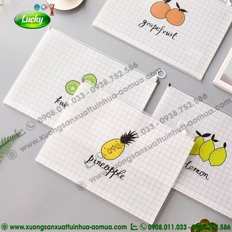 [Hết hàng] TÚI ZIP HỌA TIẾT TRÁI THƠM