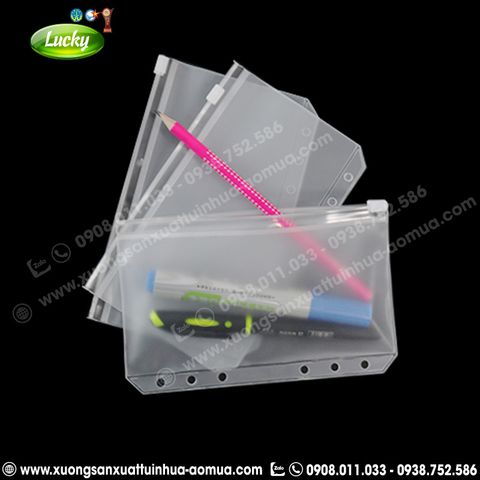 BAO SỔ CÒNG TÚI ZIP A6 6 LỖ (CÓ KHÓA KÉO)